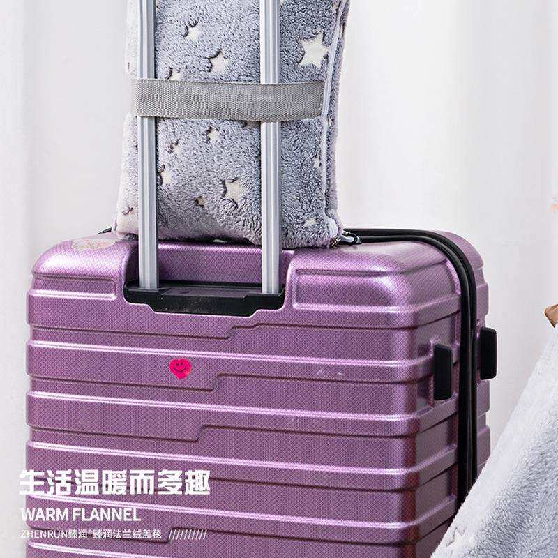 夜光旅行登山毯 印花法兰绒毯发光毯收纳毯荧光毯沙发电视客厅