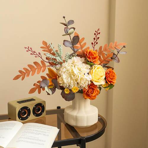 2022新款高端设计假花仿真花摆设高级感花束客厅餐桌摆花艺装饰品
