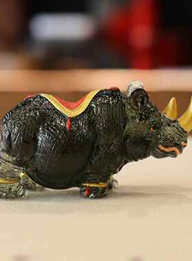 正品釉创面犀牛桌饰品办公室面体财富风水镇屋现代新中国风礼品立