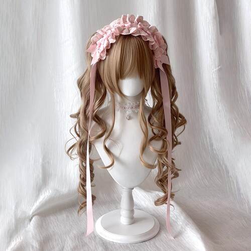 【蜜柚小甜心】lolita假发女长卷发虎口夹双马尾日系罗莉塔全头套