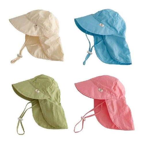 Baby Hat Shoulder Cover Kids Sun Hat with Wide Brim Sun