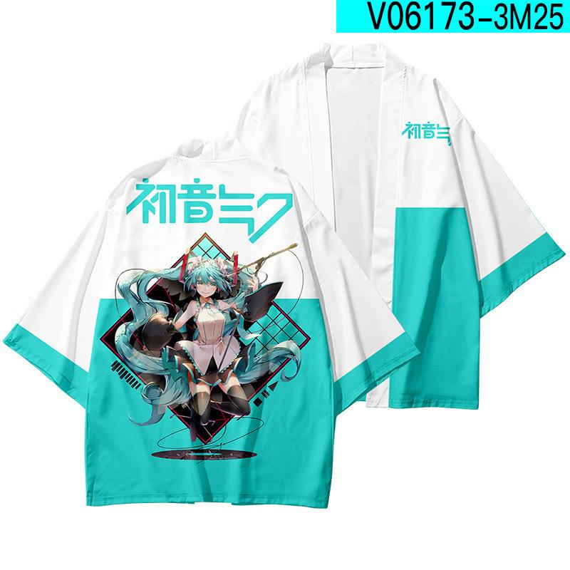 公主殿下miku 初音未来和服披风cos服3D数码印花动漫羽织少年外衣