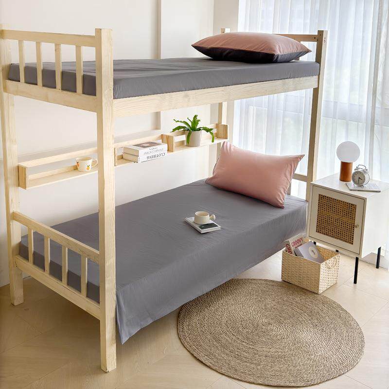 A类纯棉学生宿舍三件套全棉床单被套单人寝室上下铺专用床上用品3