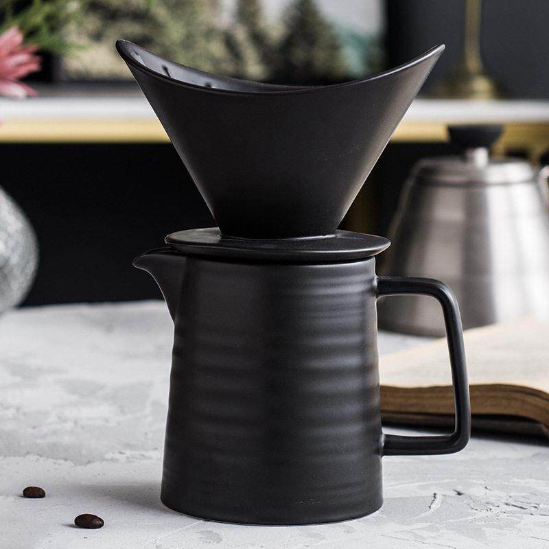 手冲咖啡陶瓷分享壶滴滤式杯咖啡器具套装过滤器家用咖啡壶套装