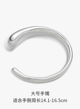 新款SURO素觉手镯 简约不规银则设计高级感925轻D奢时尚V银镯子女