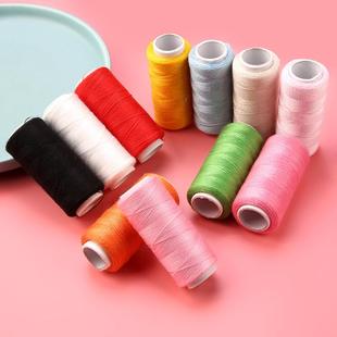 手工缝衣服缝纫机线402涤纶白线黑色线 9LA3小卷家用手缝针线套装