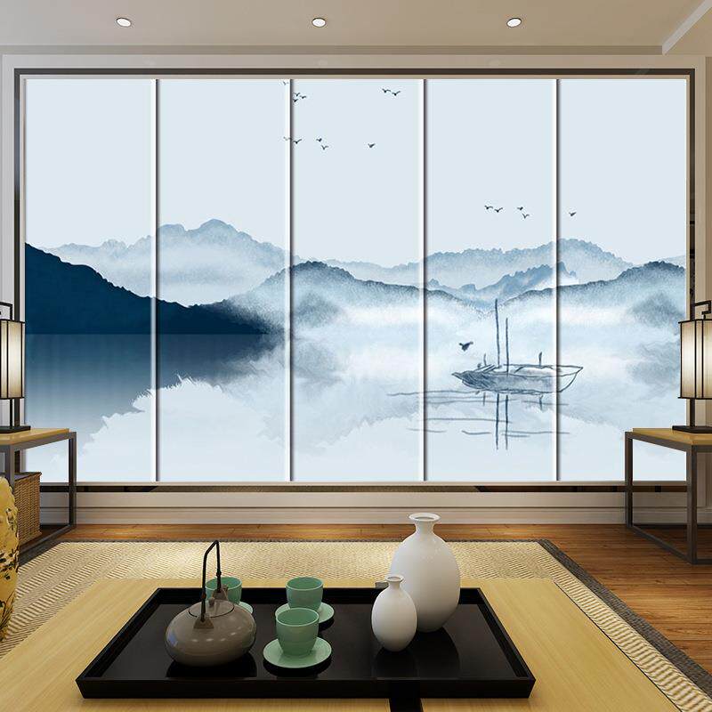 新款直销新中式软包背景墙酒店客厅卧室沙发墙电视墙水墨山水壁画