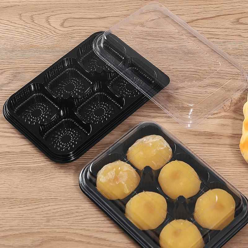 麻署盒甜KSA加品西点装包盒6粒装雪媚娘盒烘焙青团包装盒透厚明盖
