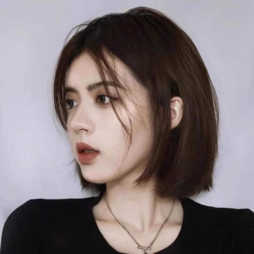 新款直销假发短发女夏季网红韩式bobo头气质修脸减龄中分短直发自