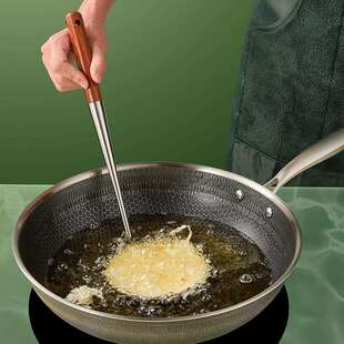 304不锈钢油炸勺子油饼模子虾饼模具家用炸锅巴海蛎饼工具不粘锅