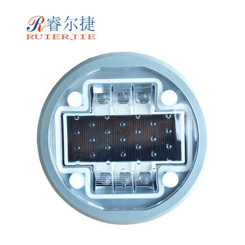 厂家直销太阳能道钉 铸铝抗压LED 人行横道红绿灯路口嵌入地埋灯
