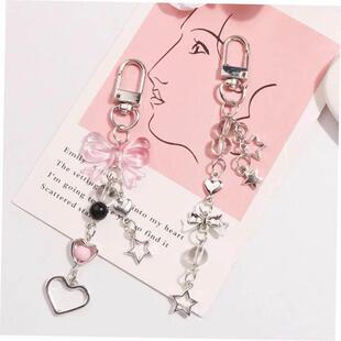 Charm Bow Pendant Y2K Kawaii Keychain Phone Star Goth Heart