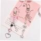 Charm Bow Pendant Y2K Kawaii Keychain Phone Star Goth Heart