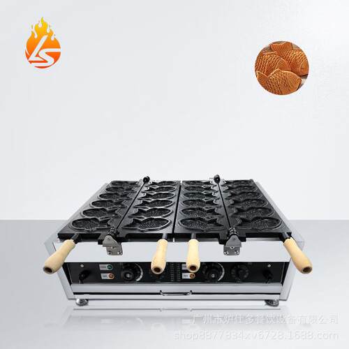 厂家直销电热鲷鱼烧机夹馅韩式小鱼饼燃气12条鲷鱼烧机商用华夫炉