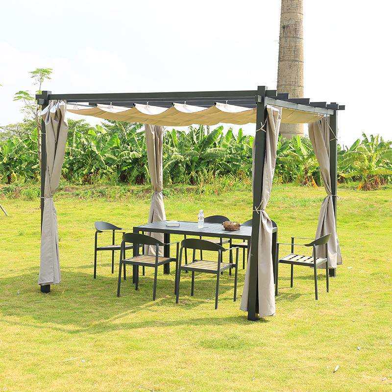 户外铝合金现代百叶窗凉亭防水防晒别墅庭院凉亭遮阳棚葡萄架