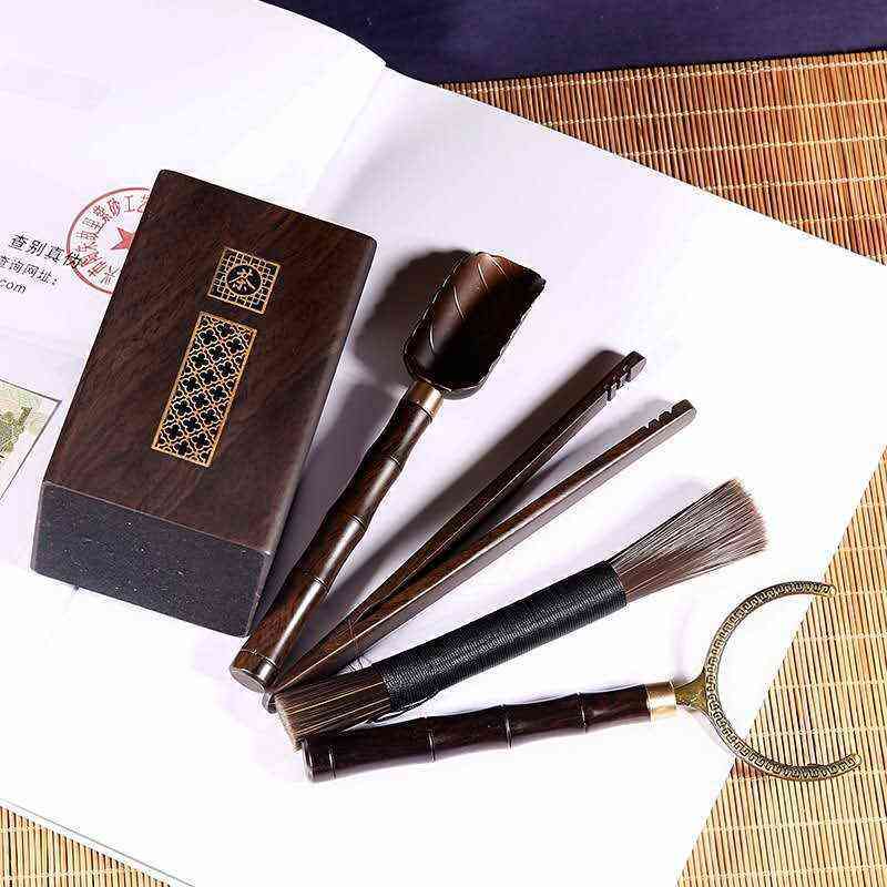 黑檀木茶道六君子套装泡茶工具茶勺夹刀茶筒收纳配件厂家批发,餐饮具,茶具礼盒,淘宝优惠券,粉丝福利购,淘宝优惠卷