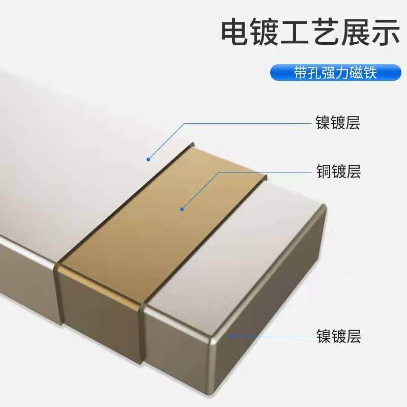 工厂超强力工业磁铁长方形磁铁吸铁石磁钢长方形带孔磁铁