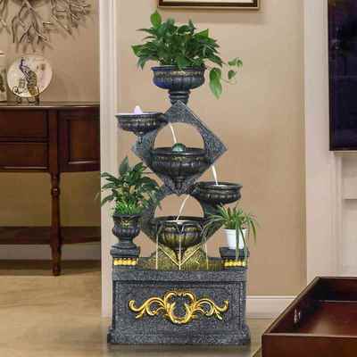 式落地饰流水喷泉大鱼池鱼缸水球办公室18006室内客厅家居装风品