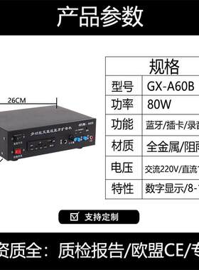 功翔 交直流220V/12-24V扩音机便携式 家用小功放 小型迷你扩音机