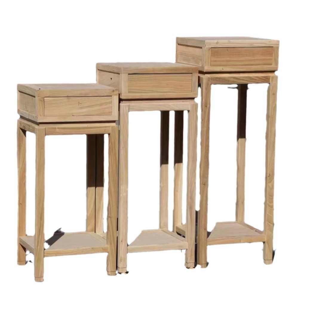 新中式实木白茬花架仿古阳台花几盆景白胚茬架置物架落地,住宅家具,花架/花几,淘宝优惠券,粉丝福利购,淘宝优惠卷