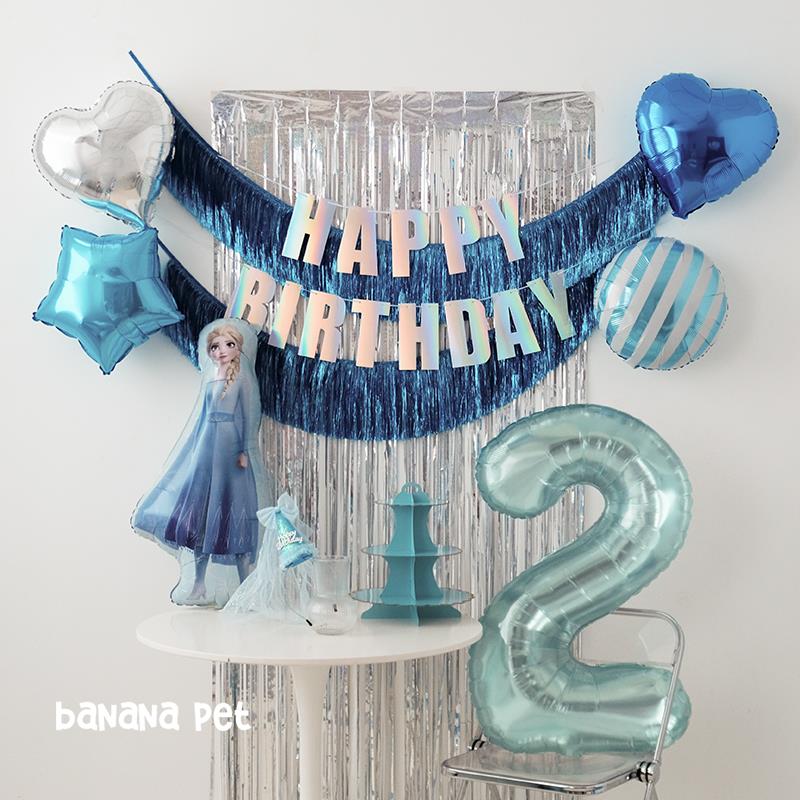 banana pet宠物猫咪狗狗生日流苏拉旗布置飘空小鲸鱼爱心星星气球