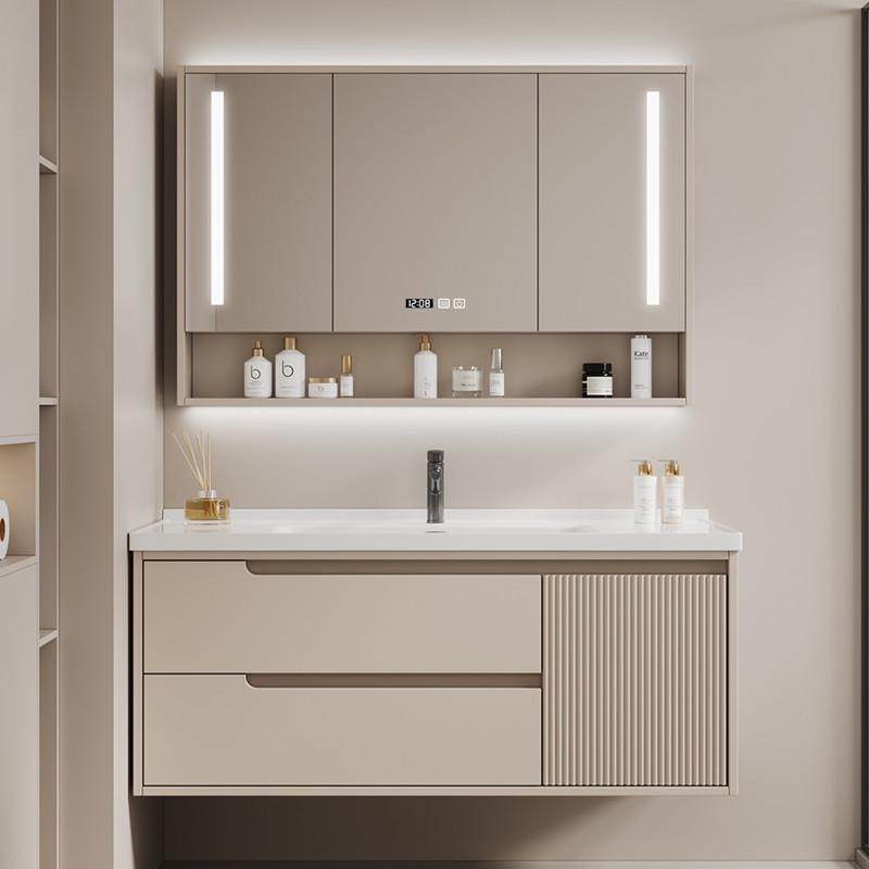 轻奢智能一体盆洗手脸盆柜洗漱台新款现代简约浴室柜组合卫生间,家装主材,浴室柜,淘宝优惠券,粉丝福利购,淘宝优惠卷