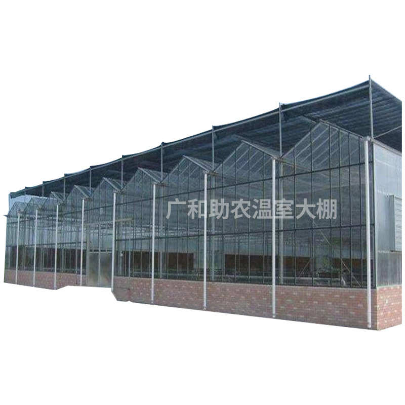 玻璃温室连栋大棚种植养殖智能培育镀锌钢架栽培育苗科研蔬菜大棚