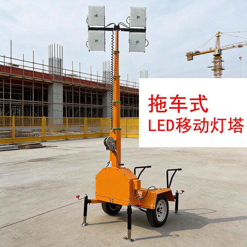 light tower  金卤灯 LED灯移动式灯塔手摇升降牵引式照明灯车