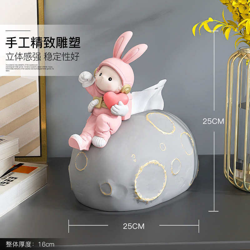 创意纸巾盒摆件轻奢客厅餐桌茶几餐巾抽纸盒家用办公室桌面装饰品