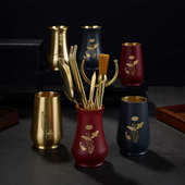 高档黄铜茶道六君子全套装 泡茶用品茶叶夹子茶镊子茶夹 茶具配件