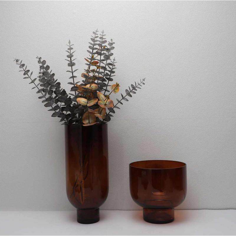 欧式创意玻璃棕色花器摆件样板房售楼部卧室书房客厅桌面玄关饰品,家居饰品,装饰摆件,淘宝优惠券,粉丝福利购,淘宝优惠卷