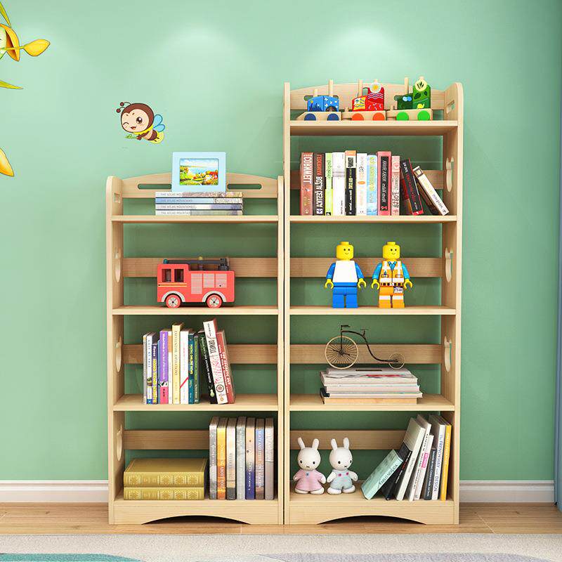 新款直销简易儿童绘本架多层置物架实木组合现代简约学生书柜创意