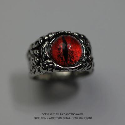 Male domineering finger ring demon eyes ring Dark ring 戒指
