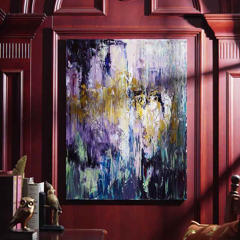 平热销象术玄关艺走台廊挂无品牌/画多色彩堆积半手绘手工抽油画