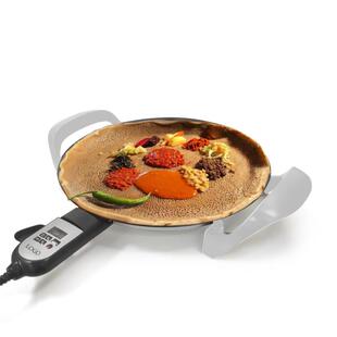 英吉拉烤饼机40cm46煎烤器电子控温面板包邮商用injera不绣钢煎锅