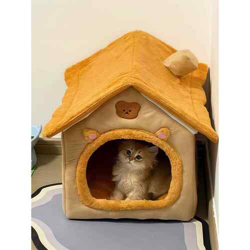 猫窝四季通用可拆洗狗屋宠物用品秋冬保暖安全感窝半封闭式睡觉窝