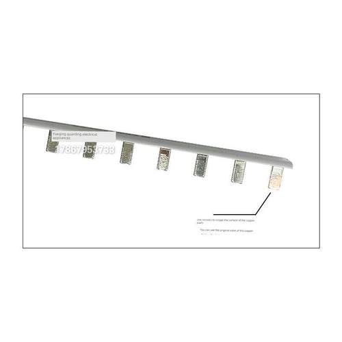 1P 100A汇流排 紫铜2.0厚*8mm宽 DZ47汇流排 1P汇流排 YL001