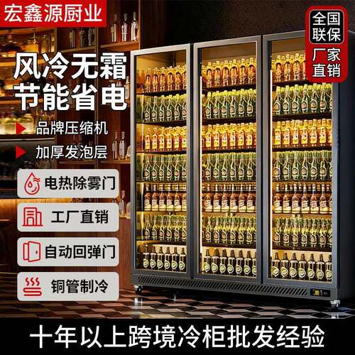 网红冷藏展示柜酒吧KTV酒水啤酒饮料展示柜风冷冷柜冰柜冷藏