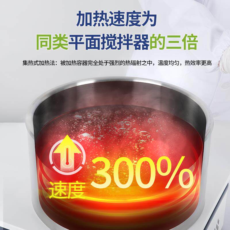 力辰数显集热式磁力搅拌器实验室油浴锅水浴锅恒温加热导热油两用