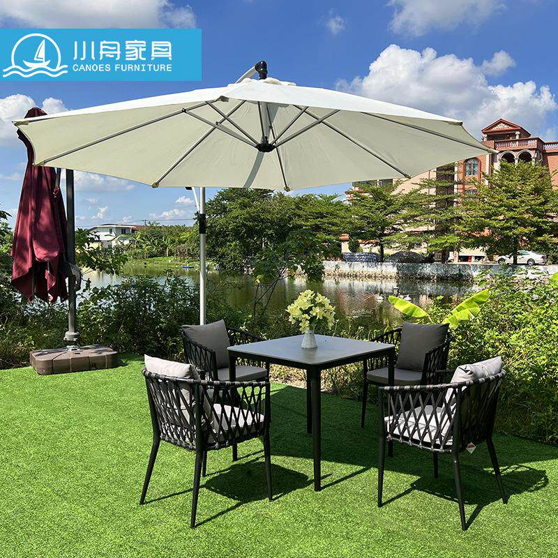 北欧户外家具别墅露台室外休闲藤桌椅庭院阳台花园露台休闲桌椅组