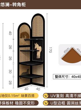 正品客诞厅转角柜耶落地装饰摆覆古床头树三角收纳柜墙角夹饰缝置