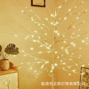 热销室圣诞节仿真白桦树 饰 跨境装 卧装 室外造 ZKD饰灯L灯 ed景观