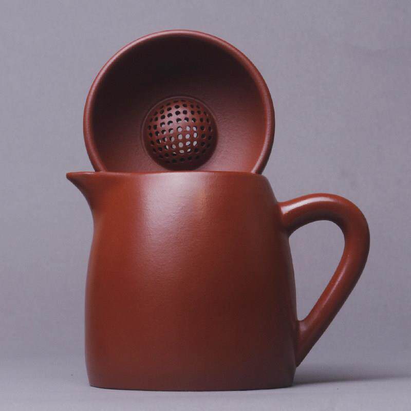 宜兴紫砂公道杯大红袍大号分茶器公杯茶滤茶漏过滤网手工功夫茶具