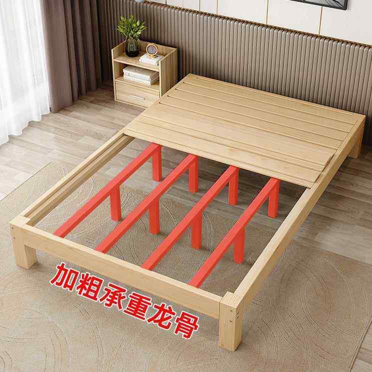 J$大Y榻榻简米实木床现代约1.8床双人床1.5米租出房1.2ttm1米单人