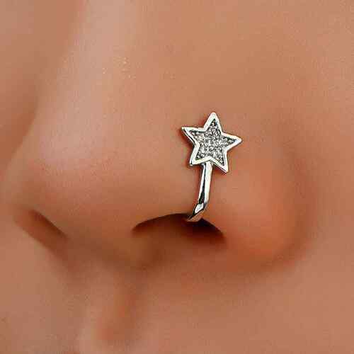 Star shaped U-shaped non perforated nose clip