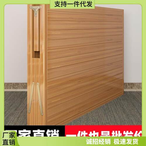 竹床折叠床单人竹子双人成人午休凉床出租房硬板竹板木床可折叠