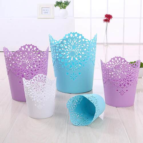 9024 Home Use Small Storage Bucket with Hollow Pattern, Larg