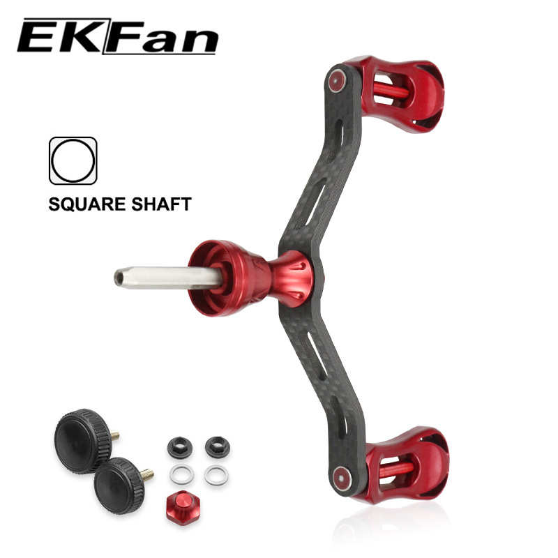 鱿鱼s适合纺车轮亚插入摇四角口ekfan轮把牌纺车摇臂碳素路双