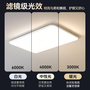 吸顶398灯0灯卧室书房灯超薄全光谱护家用 眼现代极简客厅224新款