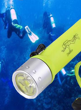 LED磁控防水手电筒 电池式户外应急维修灯 塑料潜水手电筒